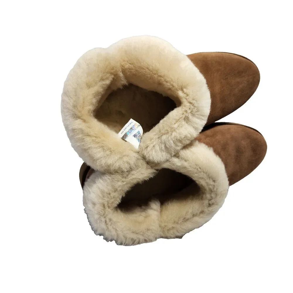 Ugg Romely Short Buckle Ankle Boots Womens Size 9 Chestnut Brown Suede Fashion